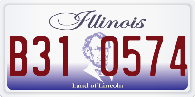 IL license plate B310574