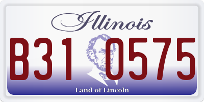 IL license plate B310575