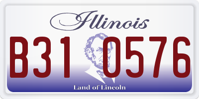 IL license plate B310576