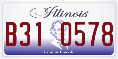 IL license plate B310578