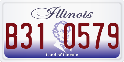IL license plate B310579