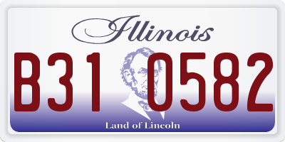 IL license plate B310582