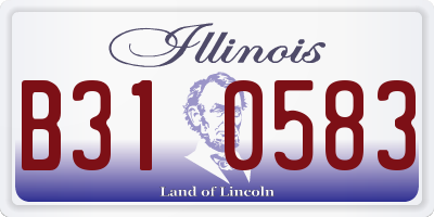 IL license plate B310583