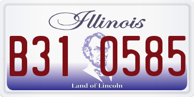 IL license plate B310585