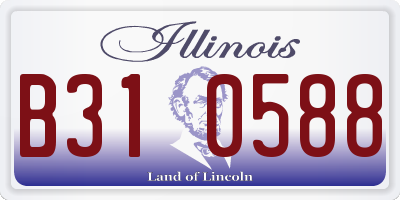 IL license plate B310588