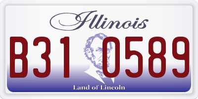 IL license plate B310589
