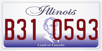 IL license plate B310593