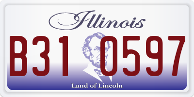 IL license plate B310597