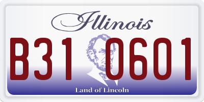 IL license plate B310601