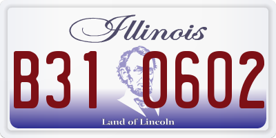 IL license plate B310602