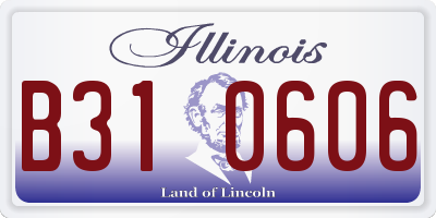 IL license plate B310606
