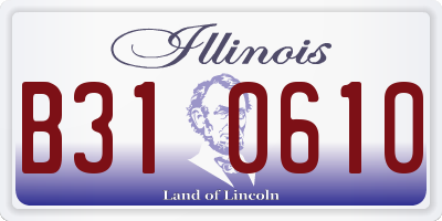 IL license plate B310610
