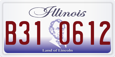 IL license plate B310612