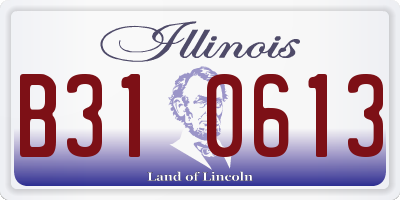 IL license plate B310613