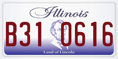 IL license plate B310616