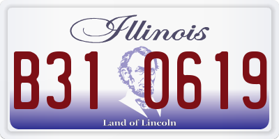 IL license plate B310619