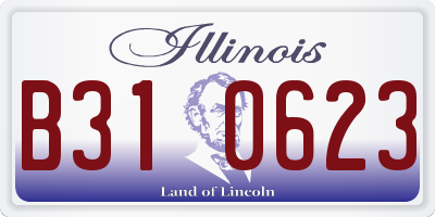 IL license plate B310623