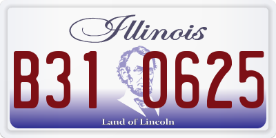 IL license plate B310625