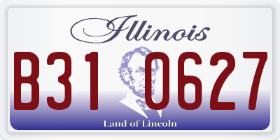 IL license plate B310627