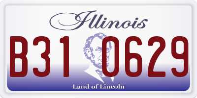 IL license plate B310629