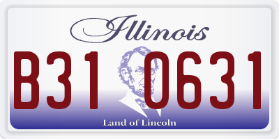 IL license plate B310631