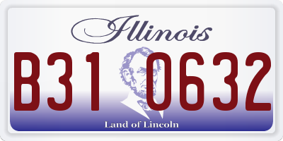 IL license plate B310632