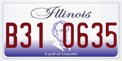 IL license plate B310635