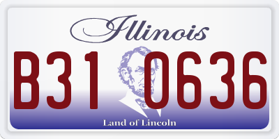 IL license plate B310636