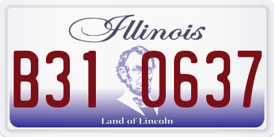 IL license plate B310637