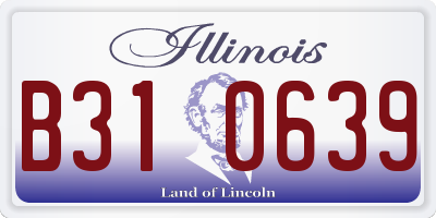 IL license plate B310639