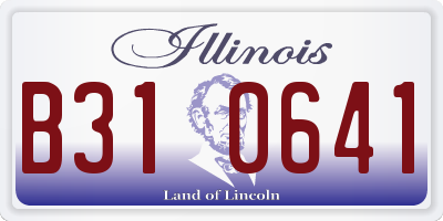 IL license plate B310641