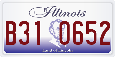 IL license plate B310652