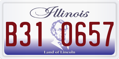 IL license plate B310657