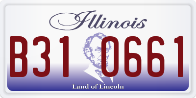 IL license plate B310661