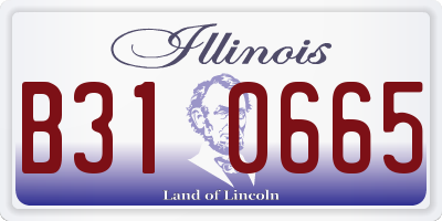 IL license plate B310665