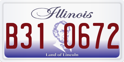 IL license plate B310672
