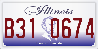 IL license plate B310674