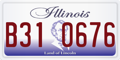 IL license plate B310676