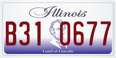 IL license plate B310677