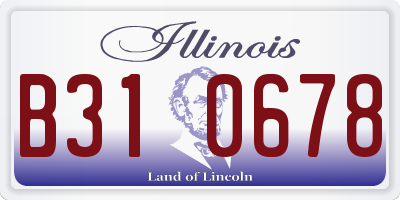 IL license plate B310678
