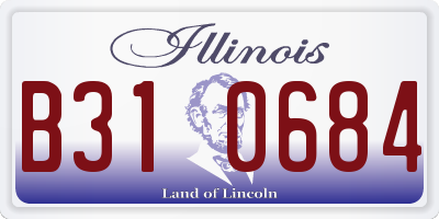 IL license plate B310684