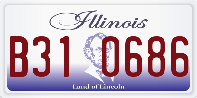 IL license plate B310686