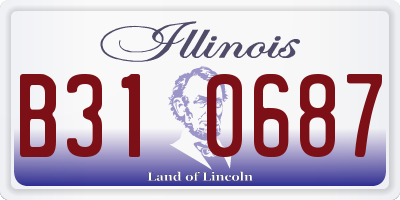 IL license plate B310687