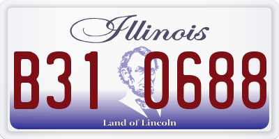 IL license plate B310688