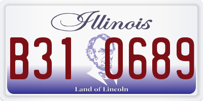 IL license plate B310689