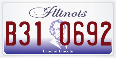 IL license plate B310692