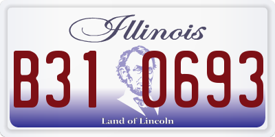 IL license plate B310693