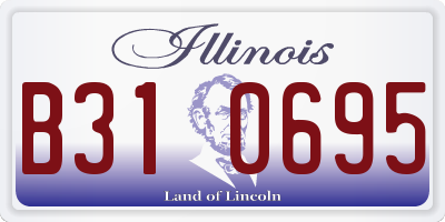 IL license plate B310695