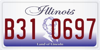 IL license plate B310697