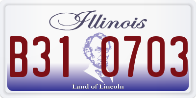 IL license plate B310703